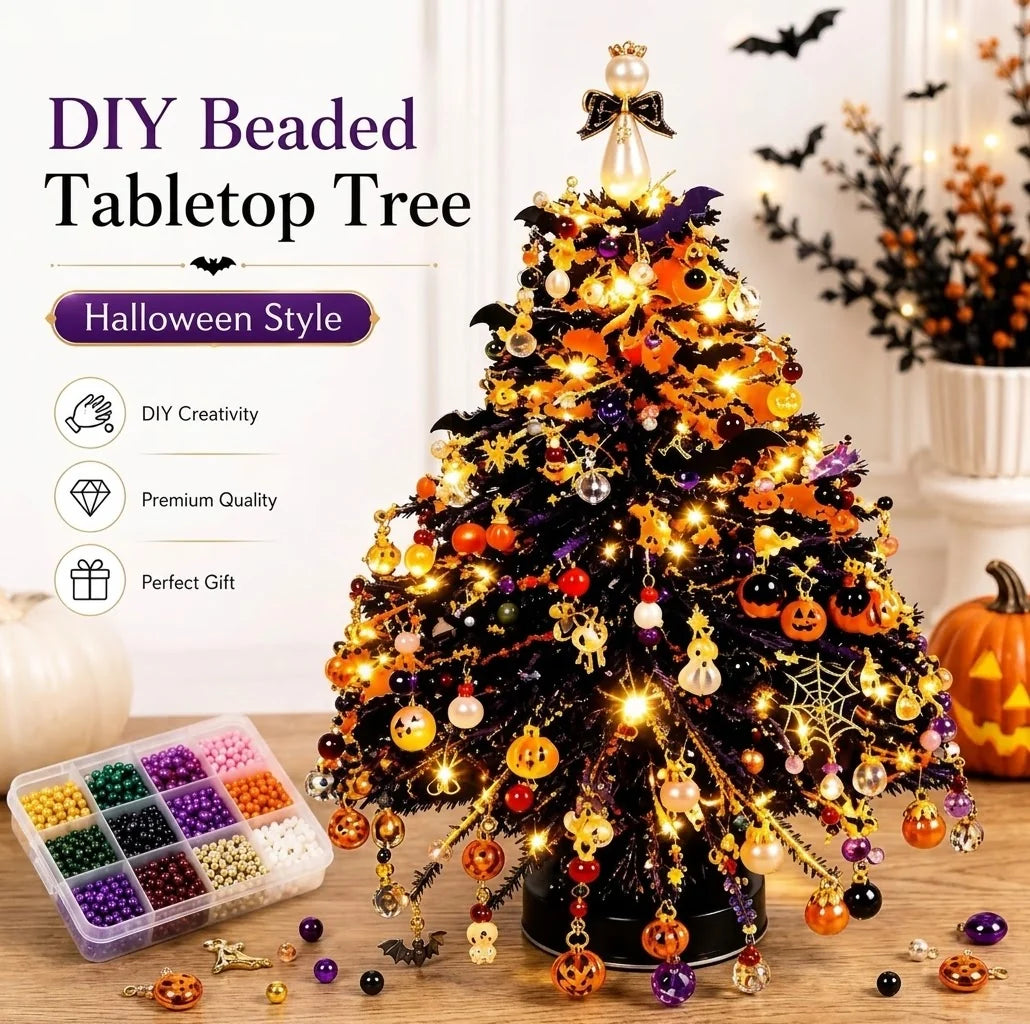 Merrymagic™ BeadGlow Tree — DIY Sparkling Beaded Christmas Tree Night Light Kit
