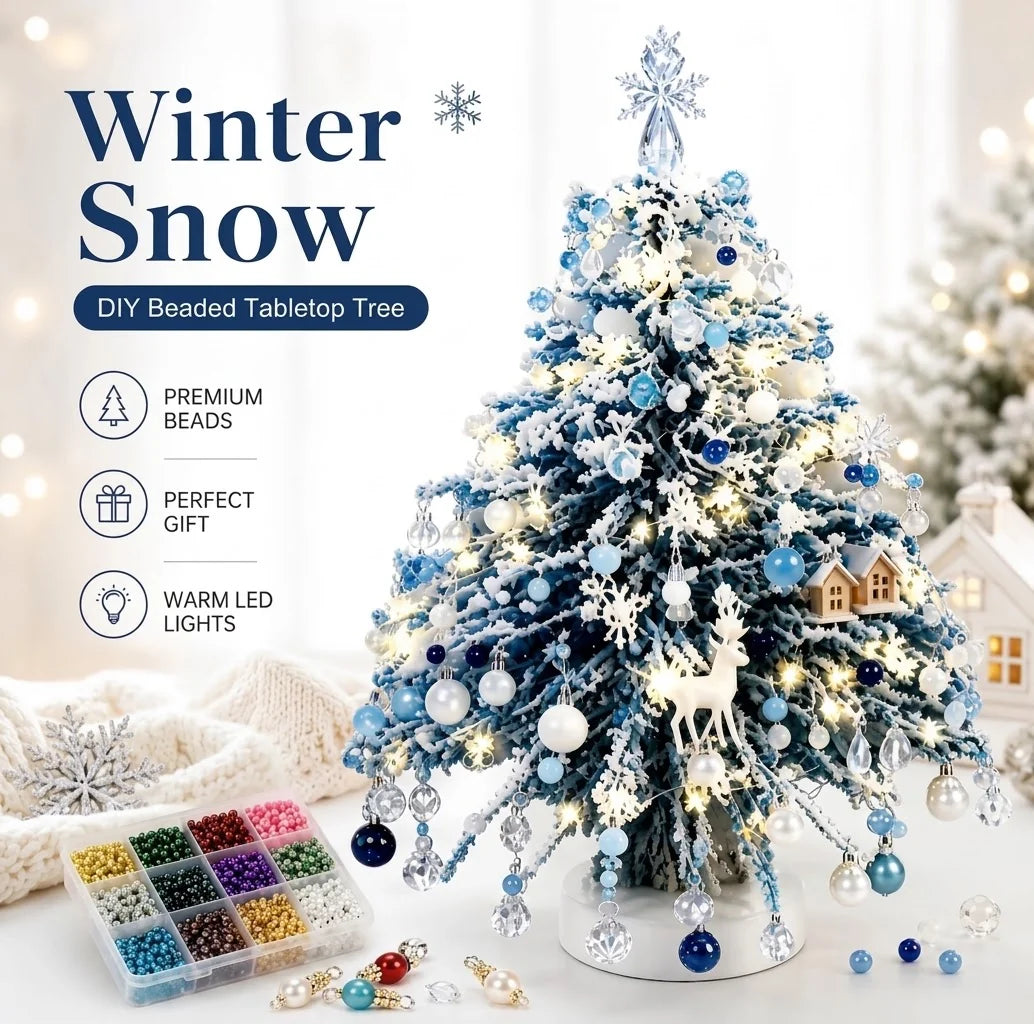 Merrymagic™ BeadGlow Tree — DIY Sparkling Beaded Christmas Tree Night Light Kit
