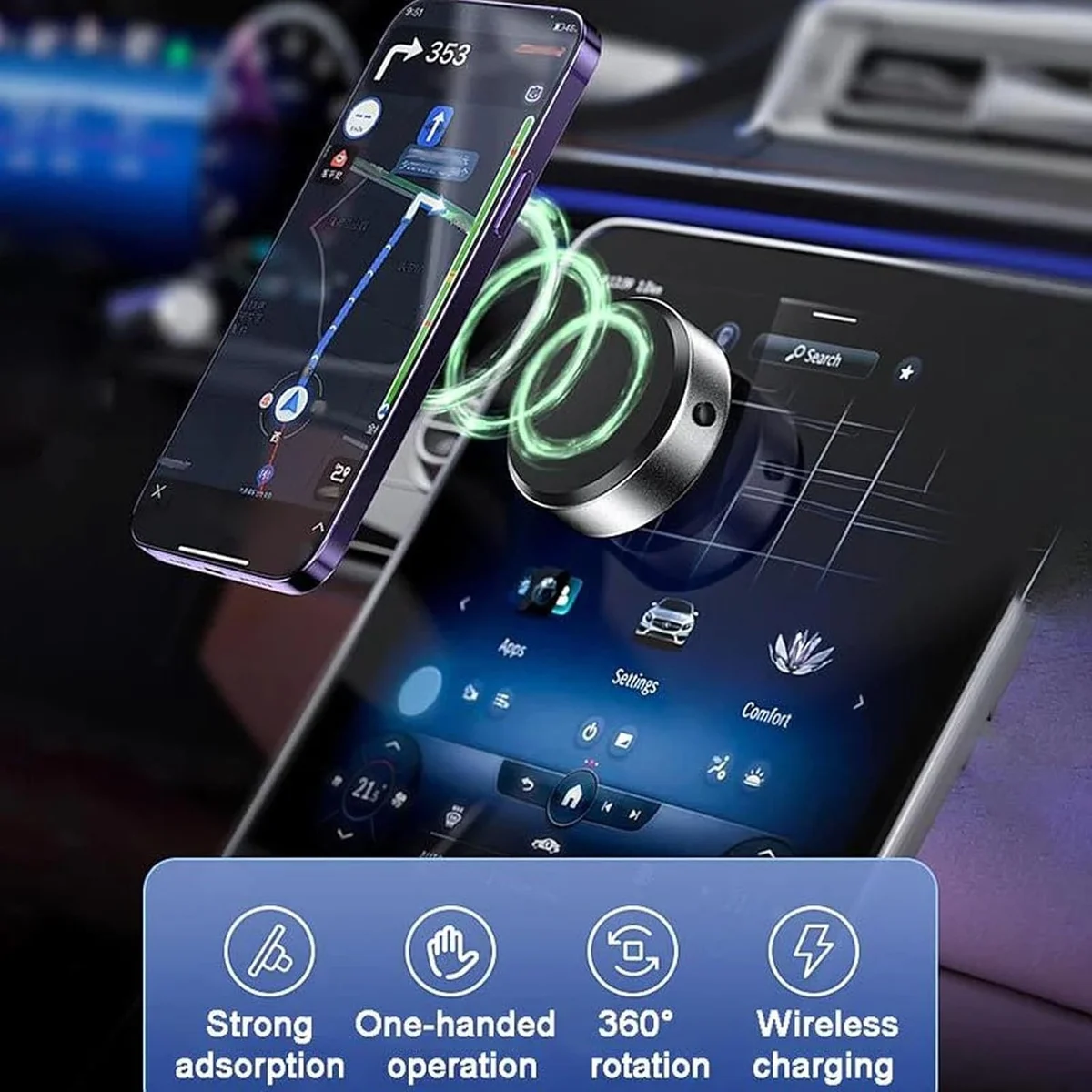 DoubleSided Phone Holder Innovative Dual Suction Cup and